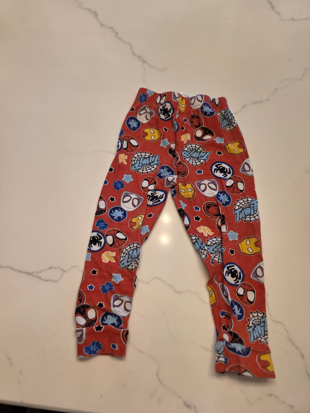 Red Superhero-Print Kids Pajama Bottoms - Unbranded